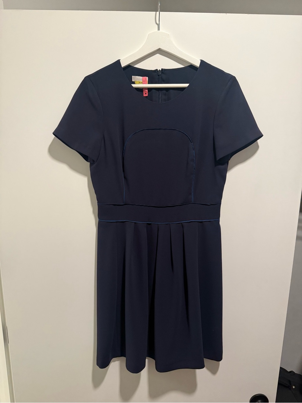 Hobbs London Navy Short Sleeve Mini Dress